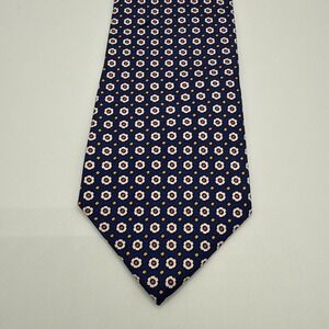 Polo Ralph Lauren Neck Tie 100% Silk Blue Floral AOP Design 57.5 x 3.5in ITALY